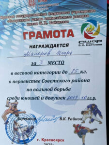 Первенство Советского района по вольной борьбе